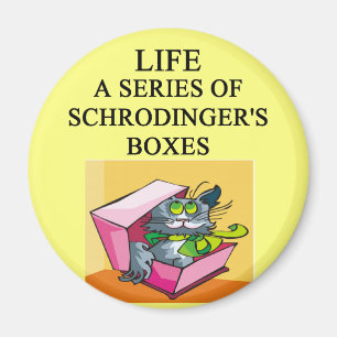 Imã piada da caixa de gato dos schrodinger