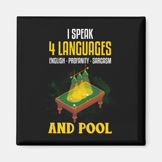 Imã Piada de Camisas Engraçado Piscina de Billard Sarc (Frente)