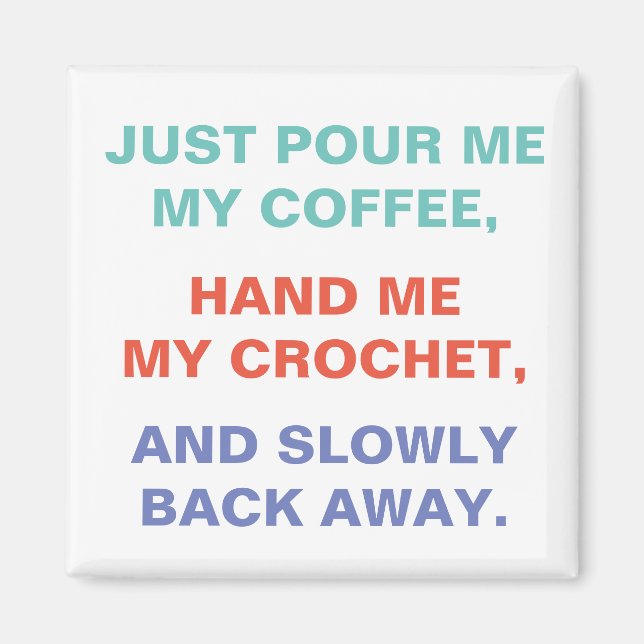 Imã Piada de Crochet e Café (Frente)