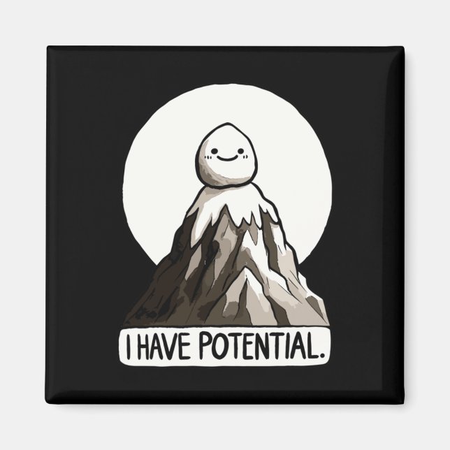 Imã Piada De Física - Tenho Potencial Stic Rock Mounta (Frente)