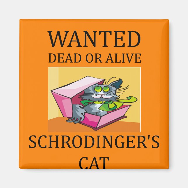 Imã piada de gato de Schrodinger (Frente)