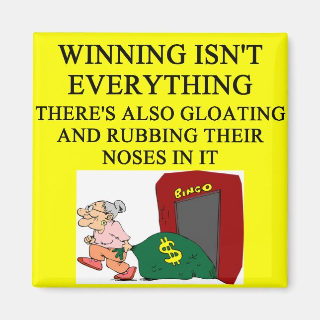 Imã piada de jogador de bingo (Frente)