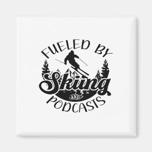 Imã Piada Engraçada, Alimentada Por Skiing E Podcasts 