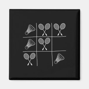 Imã Piada Engraçado Badminton - Nughts E Cruzes Tic-ta