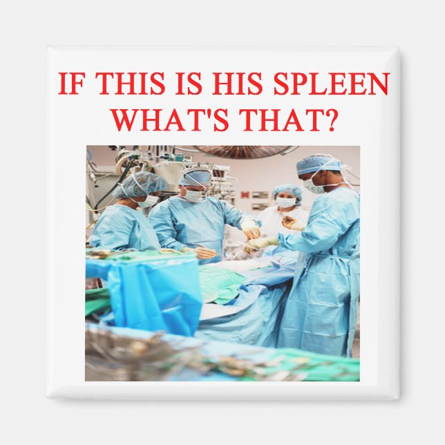 Imã piada médica divertida (Frente)