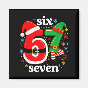 Imã Piada Meme Seis Sete 67 Elfo 6 7 Papai Noel Natal