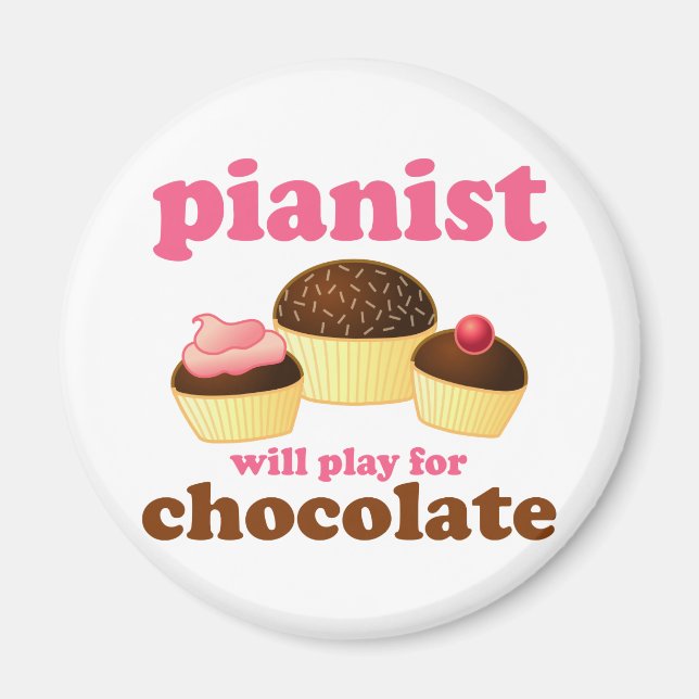 Imã Pianista vai jogar pelo chocolate (Frente)