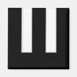 Imã Piano Chaves Musicais - Preto Branco