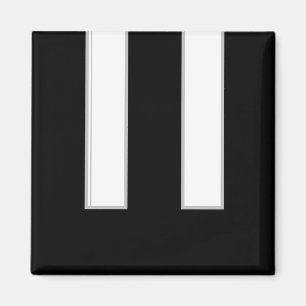 Imã Piano Chaves Musicais - Preto Branco