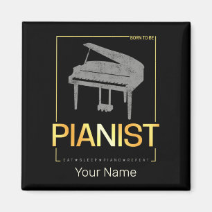 Imã Piano Nascer A Ser Pianista Músico Vintage Design