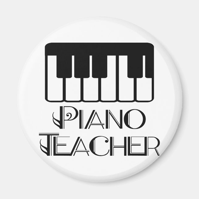 Imã Piano Professor Keyboard Music (Frente)