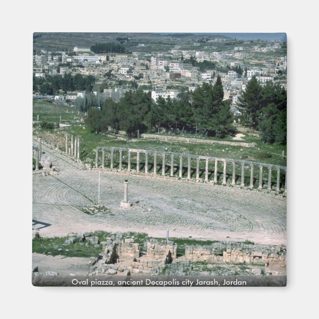 Imã Piazza oval, antiga cidade de Decapolis Jarash, Jo (Frente)