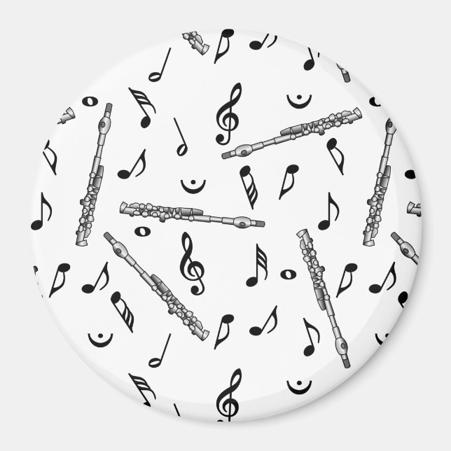 Imã Piccolo Music Note Pattern (Frente)