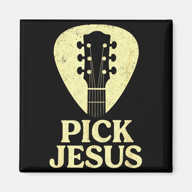 Imã Pick Jesus - Christian Guitar Worship Pastor  (Frente)