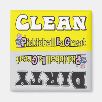 IMÃ PICKLEBALL CLEAN-DIRTY DISHWASHER MAGNET