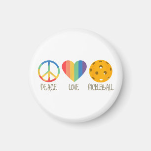 Imã Pickleball de Paz e Amor