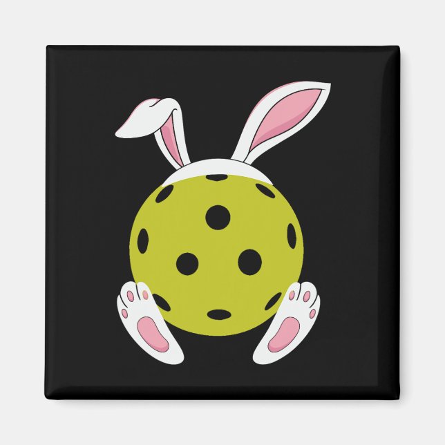 Imã Pickleball Easter Ovo Caçando Ervas De Pickleball (Frente)