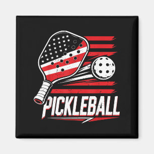 Imã Pickleball Feminino 4 de Julho Bandeira Americana