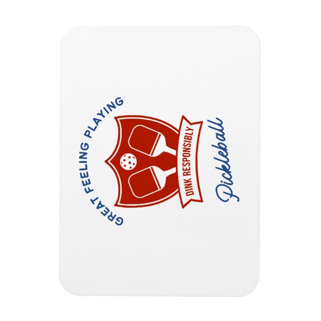 Ímã Pickleball legal design para vestir (Vertical)