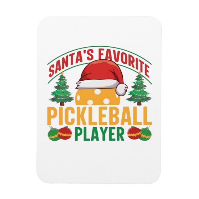 Ímã Pickleball no Natal (Vertical)