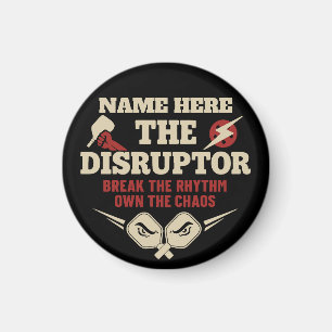 Imã Pickleball Nome Personalizado O Disruptor