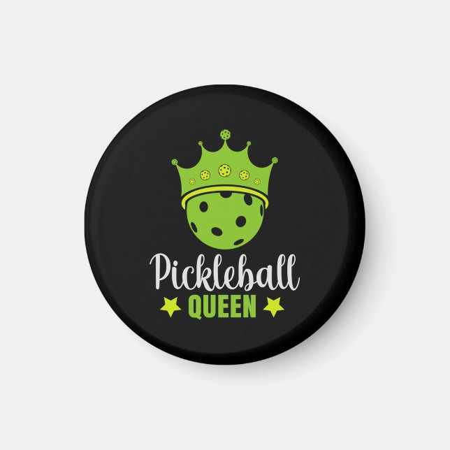 Imã Pickleball Queen Funny Pickle Queen (Frente)