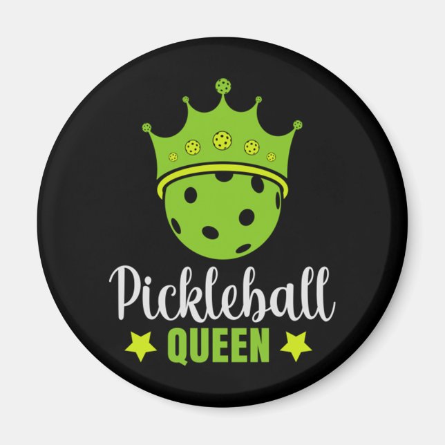 Imã Pickleball Queen Funny Pickle Queen (Frente)