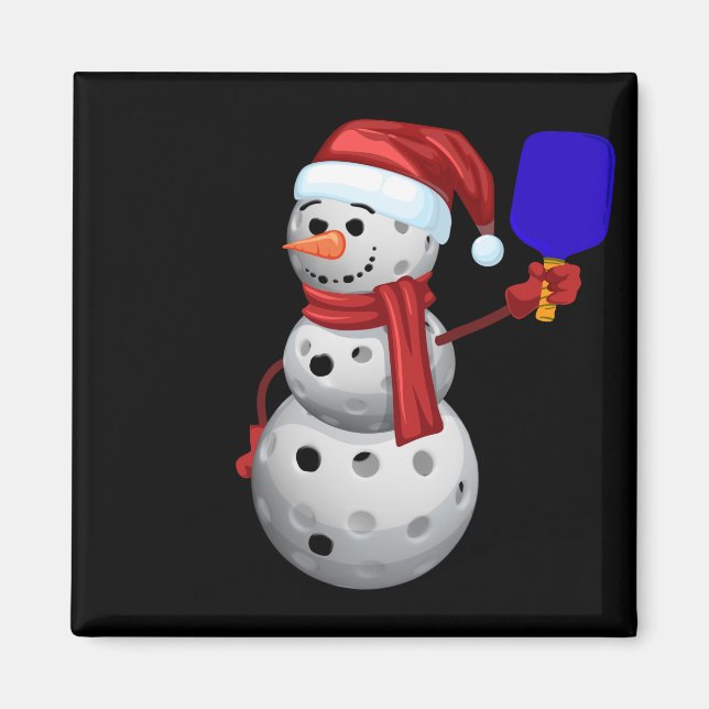 Imã Pickleball Snowman (Frente)
