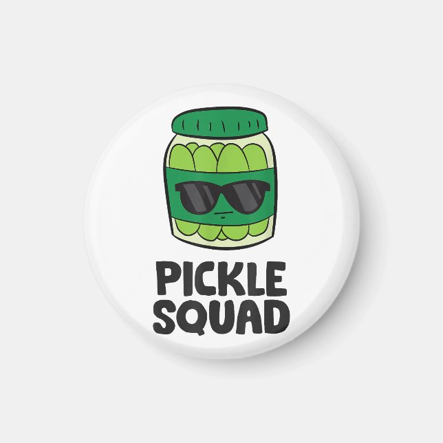 Imã Picle Lover Team Picles Engraçado Pickle Squad (Frente)