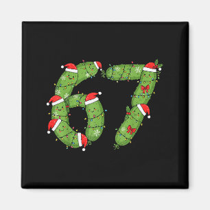 Imã Picles de Natal Seis Sete Engraçado Férias 67 Meme
