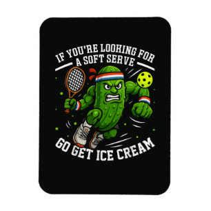 Ímã Picles Engraçados Jogando Pickleball