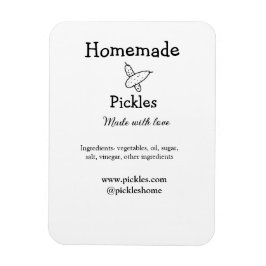 Ímã Picles feitos em casa com amor adicionar texto sit