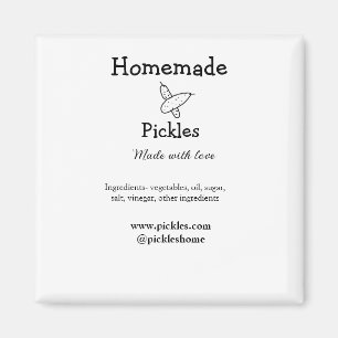 Imã Picles feitos em casa com amor adicionar texto sit