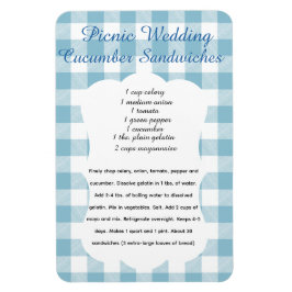 Ímã Picnic Cucumber Sandwich Recipe Magnet