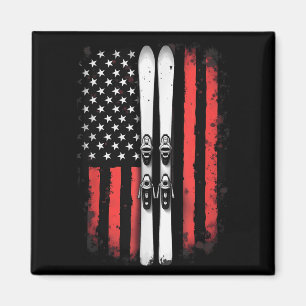 Imã Pico de Esqui Alpino do Bandeira Americano _5