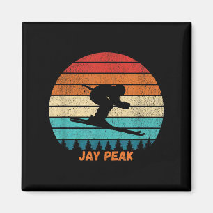 Imã Pico de Jay Vermont Rtro Sunset Pico Vermont Skiie
