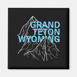Imã Picos da montanha grand teton wyoming linha minima