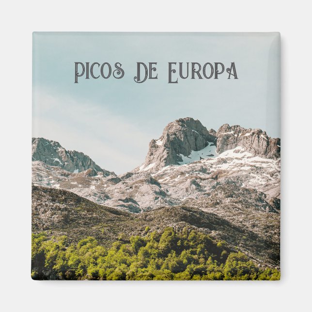 Imã Picos de Europa Spain Mountain Landscape Photo (Frente)