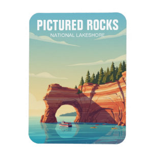 Ímã Pictured Rocks Viagem Michigan