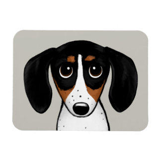 Ímã Piebald Dachshund Cute Puppy Dog Magnet