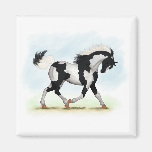 Imã Piebald Overo Pinto Horse (Frente)