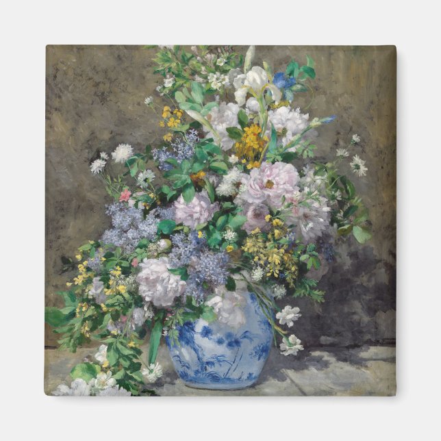 Imã Pierre-Auguste Renoir - Buquê de Primavera (Frente)