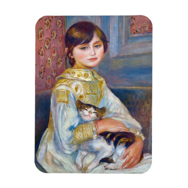 Ímã Pierre-Auguste Renoir - Criança com Gato (Vertical)