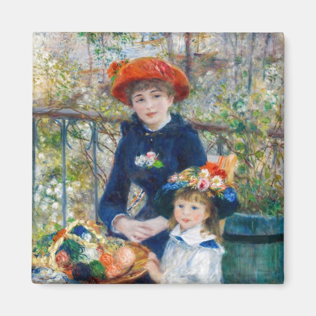 Imã Pierre-Auguste Renoir - Duas irmãs no Terrace (Frente)