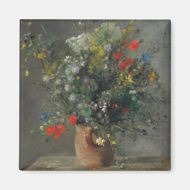 Imã Pierre-Auguste Renoir - Flores num Vase 1866 (Frente)