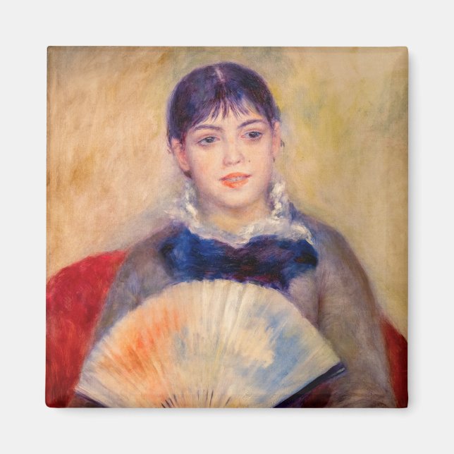 Imã Pierre-Auguste Renoir - Garota com ventilador (Frente)