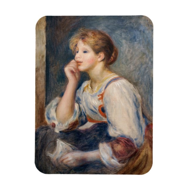 Ímã Pierre-Auguste Renoir - Mulher com Letra (Vertical)