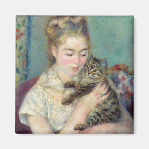 Imã Pierre-Auguste Renoir - Mulher com um Gato