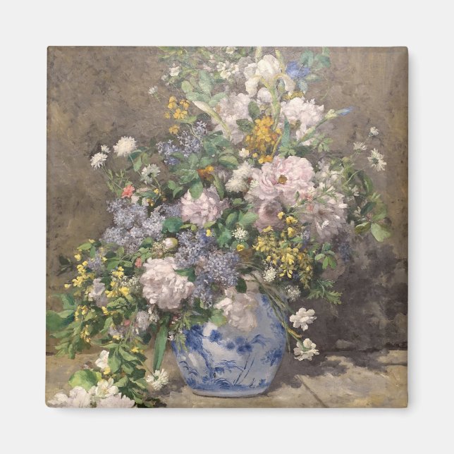 Imã Pierre-Auguste Renoir Primavera Buquê (Frente)