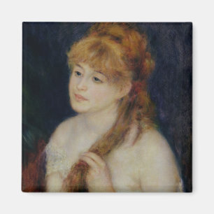 Imã Pierre uma jovem mulher de Renoir que trança se